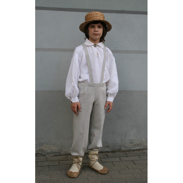 Lina krekls etnogrāfiskais bērnam 9-10 gadi