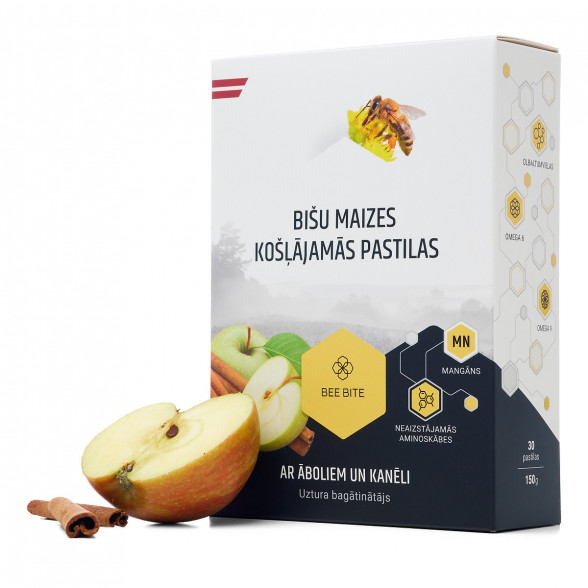 Bišu maizes pastilas ar āboliem un kanēli, 30 gb (mēneša iepakojums)